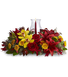 Glow of Gratitude Centerpiece from McIntire Florist in Fulton, Missouri